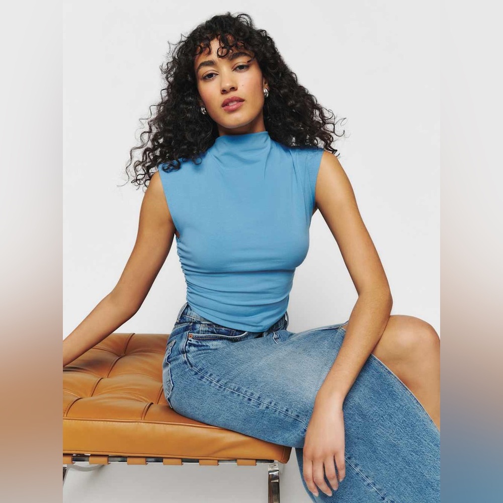 Reformation Blue Tank Top
